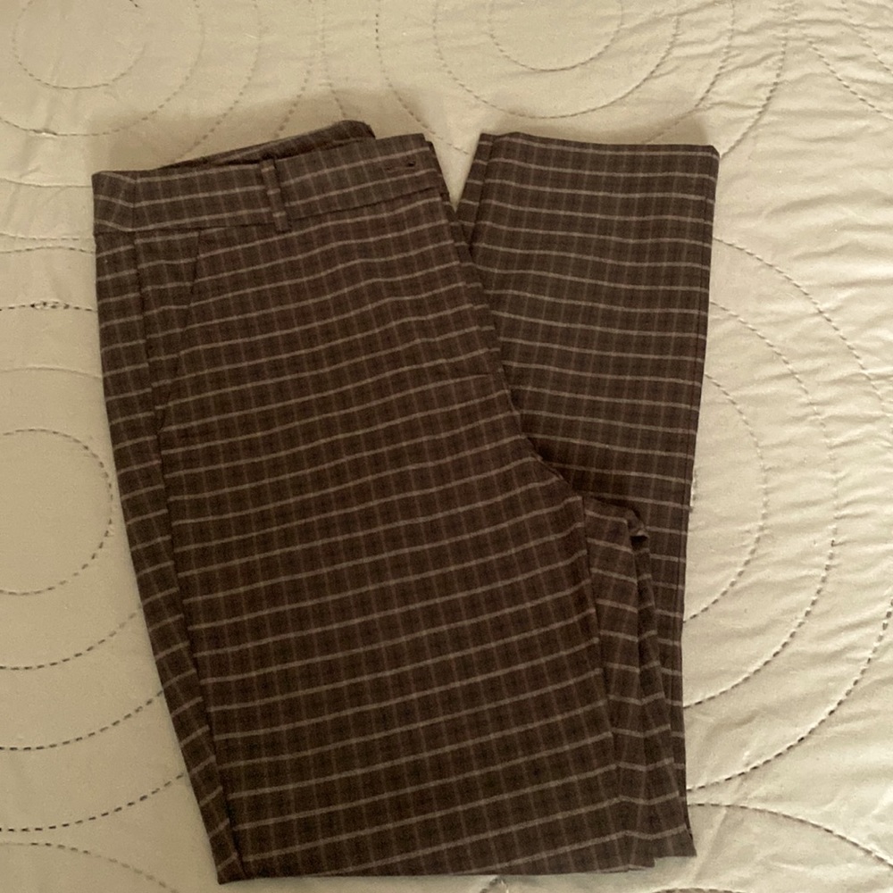 Loft Plaid Skinny Ankle Pants Size 10 Like New